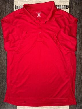 Men's Red Polo Shirt with Classic Collar by CLIQUE
